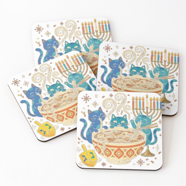 Item preview, Hanukkah Cats Jewish Holiday Menorah Dreidel Essential T-Shirt_18ff8cc69d designed and sold by FrogMonarch.