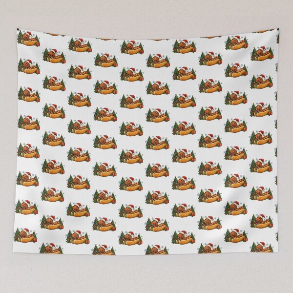 Item preview, Vintage Christmas Dachshund Hot Dog designed and sold by QuiteOrbit.