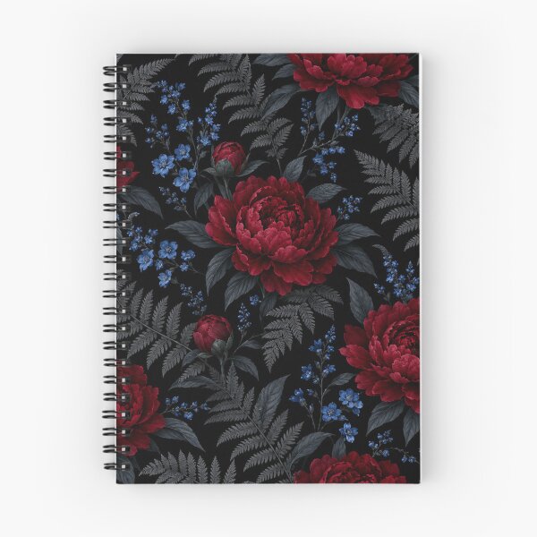 Item preview, Dark Red Peonies and Ferns Seamless Floral Pattern designed and sold by Owcomm.