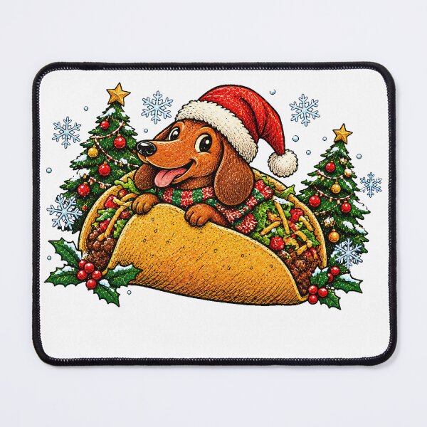 Item preview, Merry Christmas Dachshund tacos designed and sold by QuiteOrbit.