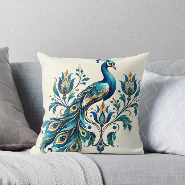 Item preview, Peacock Elegance – Ezidi Inspired Floral Art designed and sold by MURAD ART.