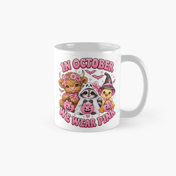 Item preview, In October We Wear Pink Cute Animals Halloween designed and sold by justinhmorton.