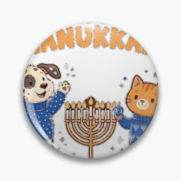 Item preview, Happy Hanukkah Dog & Cat Classic T-Shirt_15de5f10c3 designed and sold by MixyMugs.