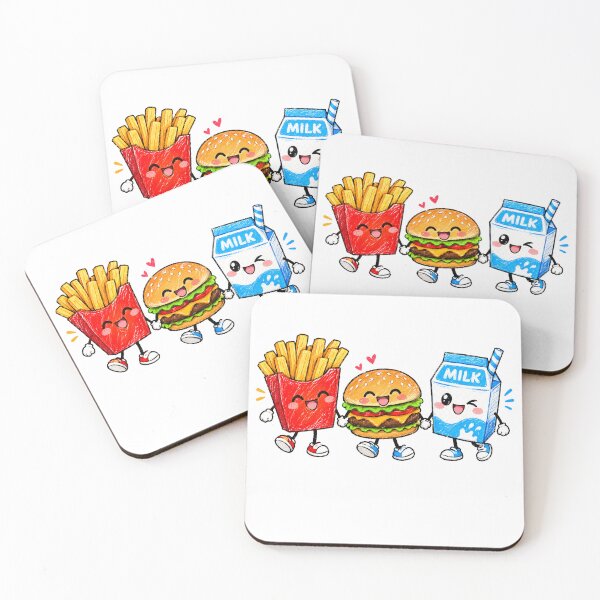 Item preview, Cute Fast Food Friends – Lunch designed and sold by QuiteOrbit.