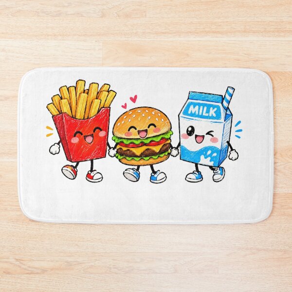 Item preview, Cute Fast Food Friends – Lunch designed and sold by QuiteOrbit.