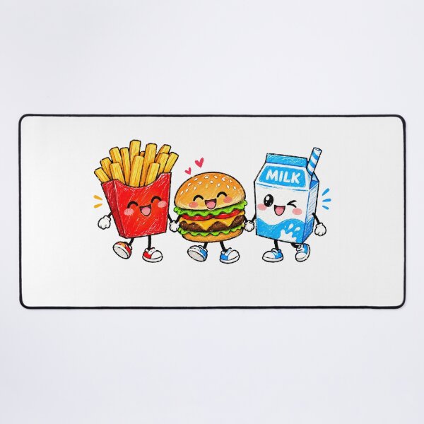 Item preview, Cute Fast Food Friends – Lunch designed and sold by QuiteOrbit.