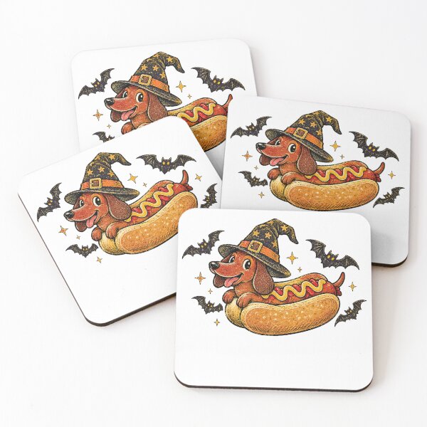 Item preview, Vintage Halloween Dachshund Hot Dog   designed and sold by QuiteOrbit.