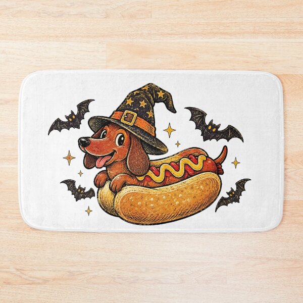 Item preview, Vintage Halloween Dachshund Hot Dog   designed and sold by QuiteOrbit.