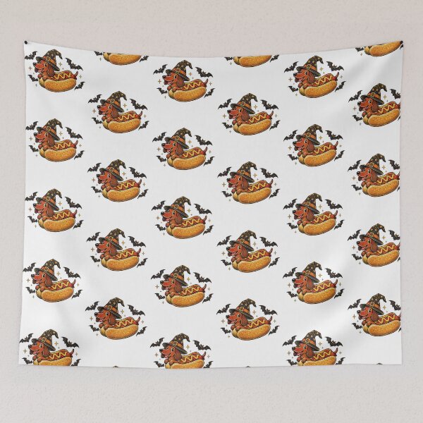 Item preview, Vintage Halloween Dachshund Hot Dog   designed and sold by QuiteOrbit.