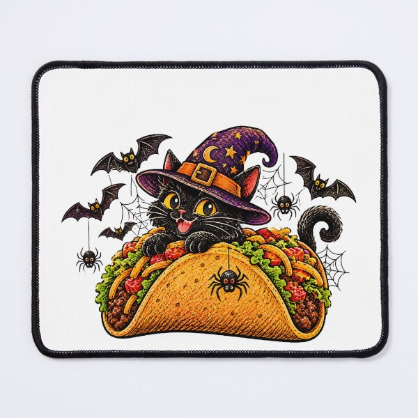 Item preview, Vintage Halloween Blackcat tacos designed and sold by QuiteOrbit.