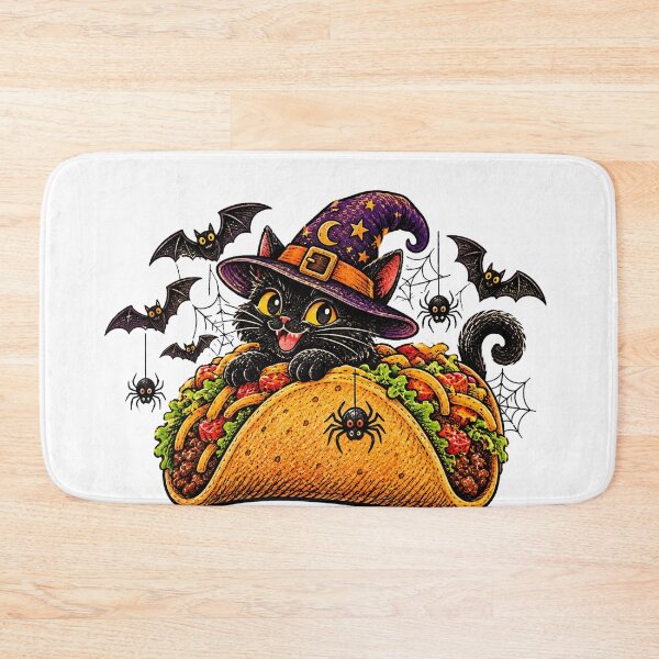 Item preview, Vintage Halloween Blackcat tacos designed and sold by QuiteOrbit.