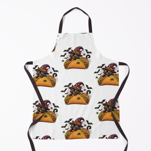 Item preview, Vintage Halloween Blackcat tacos designed and sold by QuiteOrbit.