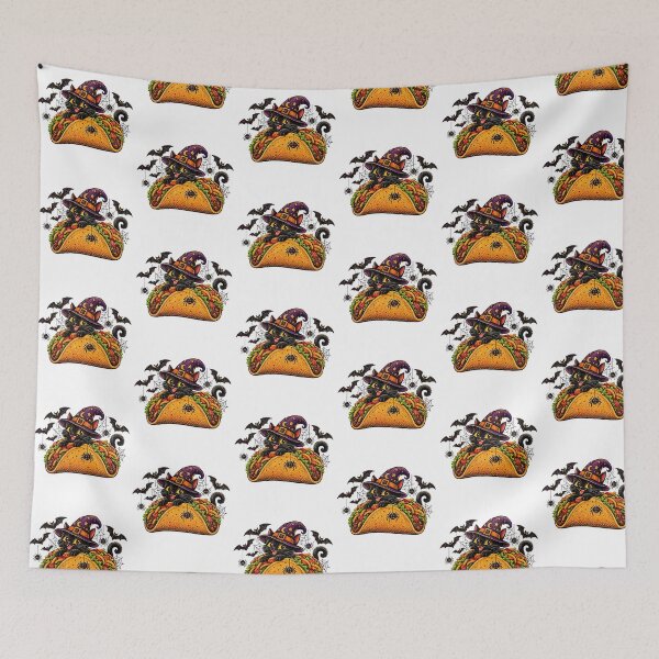 Item preview, Vintage Halloween Blackcat tacos designed and sold by QuiteOrbit.