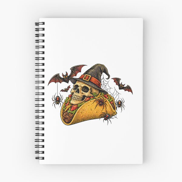 Item preview, Vintage Halloween skull tacos designed and sold by QuiteOrbit.
