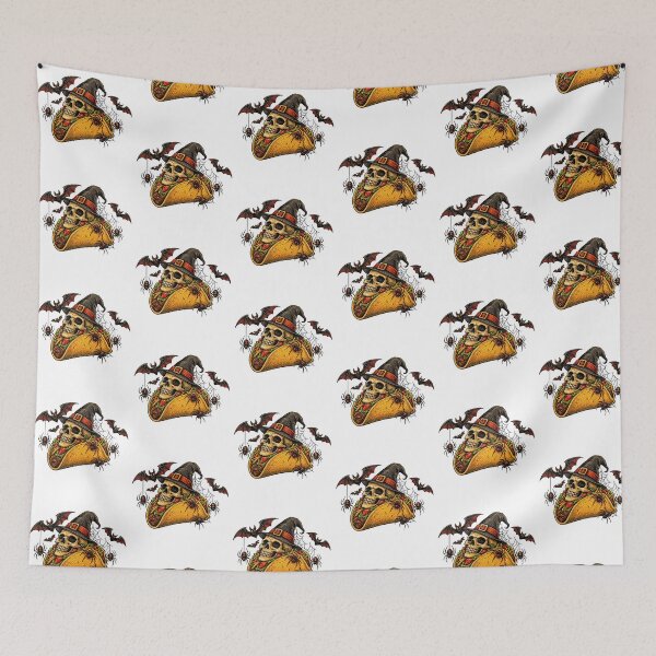 Item preview, Vintage Halloween skull tacos designed and sold by QuiteOrbit.