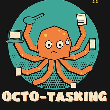 Vorschaubild zum Design Octo-tasking Busy Octopus Multitasker von somebasic