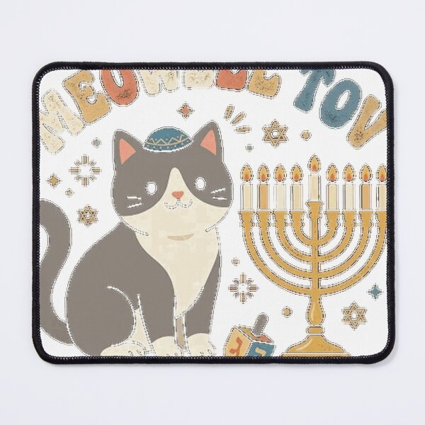 Item preview, Meowzel Tov Funny Hanukkah Cat Essential T-Shirt_e737e577e2 designed and sold by Atros.
