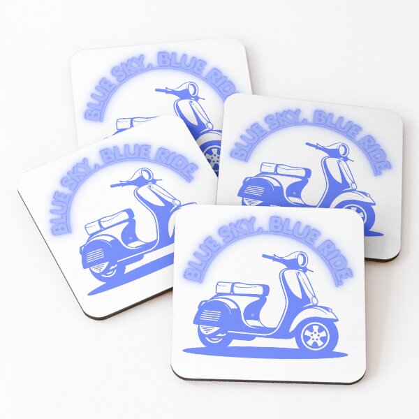 Item preview, Blue Sky Blue Ride Vintage Vespa - Retro Blue Scooter Graphic Tee designed and sold by Benidar.