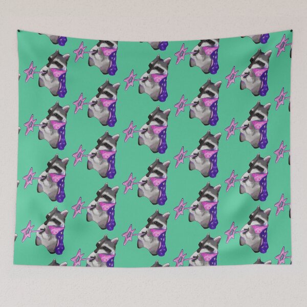 Item preview, Magical raccoon with wand |Cute Fantasy Animal Art designed and sold by pinkybat.