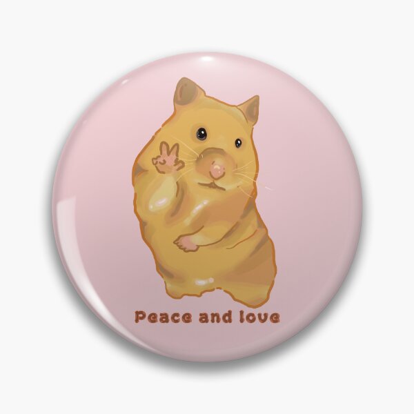 Item preview, Peace sign hamster "peace and love" | Cute Funny Animal Illustration designed and sold by pinkybat.