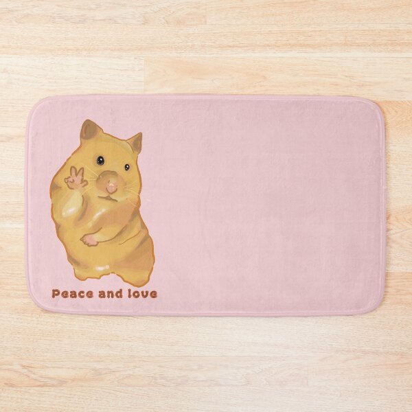 Item preview, Peace sign hamster "peace and love" | Cute Funny Animal Illustration designed and sold by pinkybat.