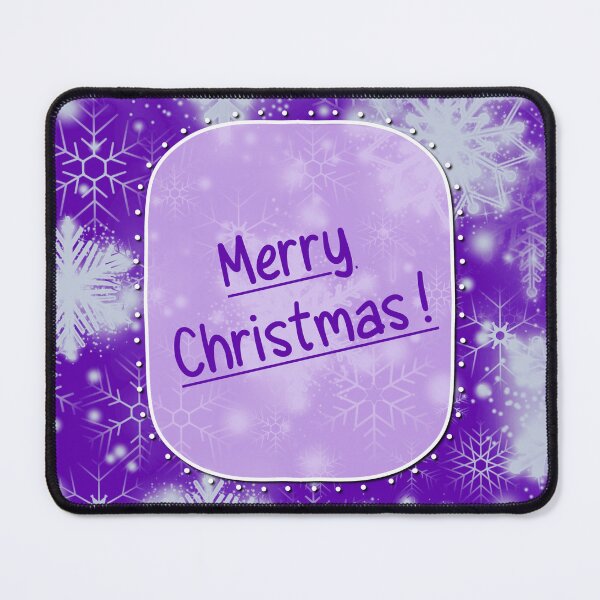 Item preview, Merry Christmas festive purple background with snowflakes and glowing lights  designed and sold by SweetLilith.