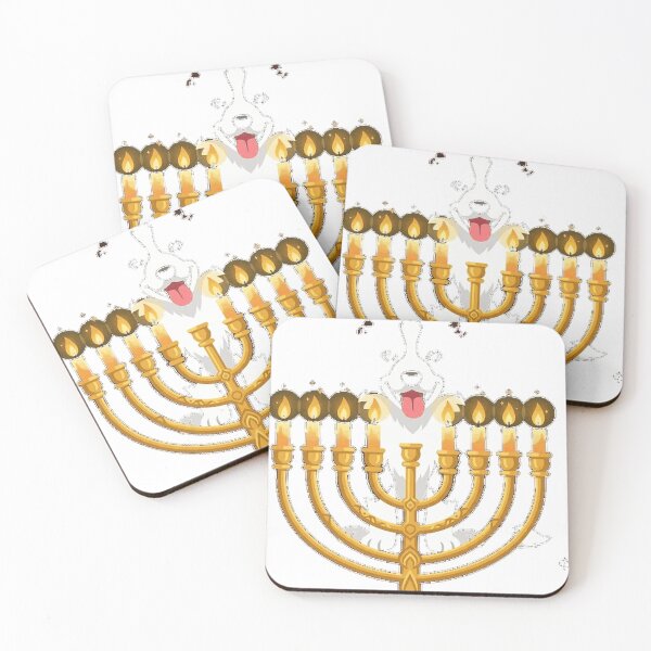 Item preview, puppy celebrating Hanukkah Oversized T-Shirt_9cf0c86d1d designed and sold by Cute-Pretty.