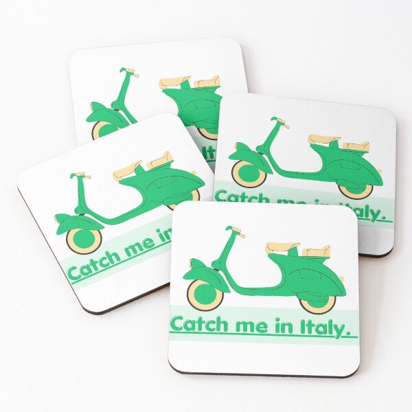 Item preview, Catch Me In Italy Vintage Green Vespa - Italian Summer Scooter Graphic Tee designed and sold by Benidar.