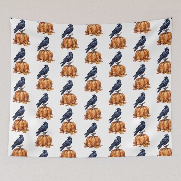 Item preview, Raven on Autumn Pumpkin designed and sold by Tiffany Roy.