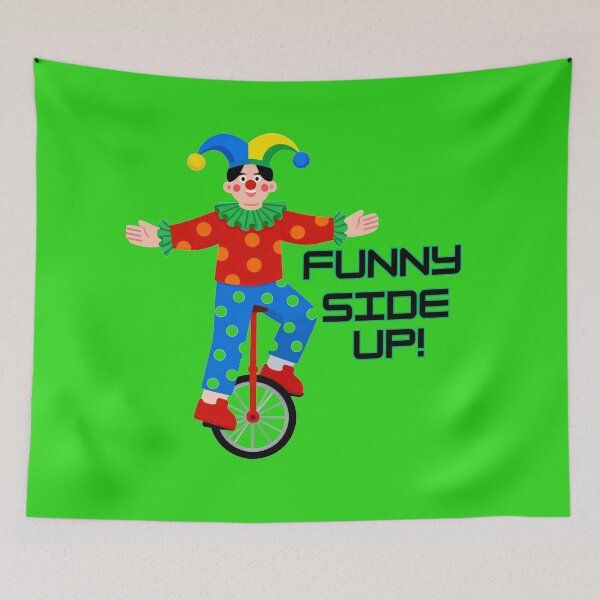 Item preview, Funny Side Up - Jester Clown Riding Unicycle designed and sold by Shakira & Sahir Press Alliance.