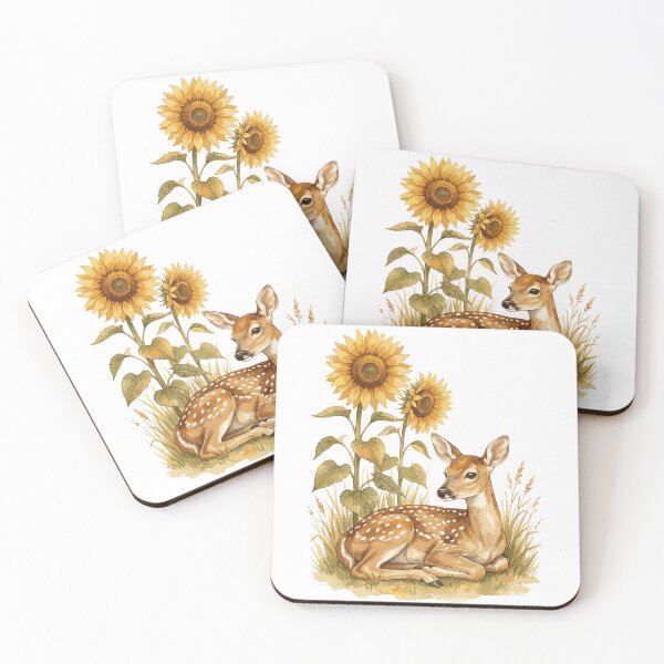Item preview, Fawn Among Sunflowers designed and sold by Tiffany Roy.