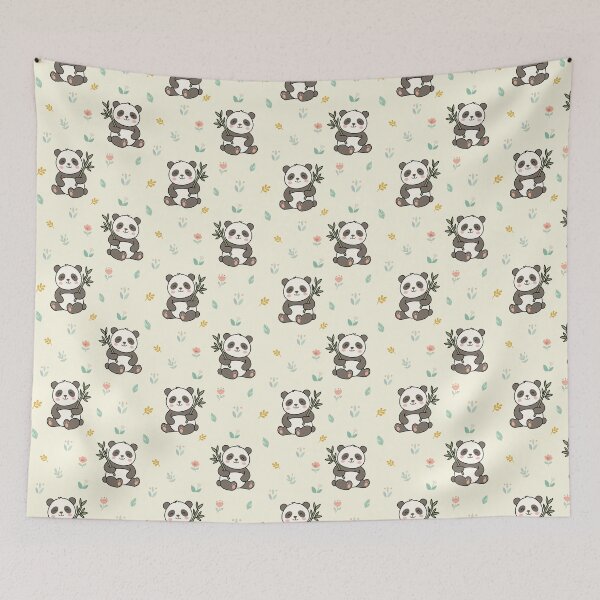 Item preview, Cute Panda With Bamboo Seamless Pattern Background designed and sold by prapapon.