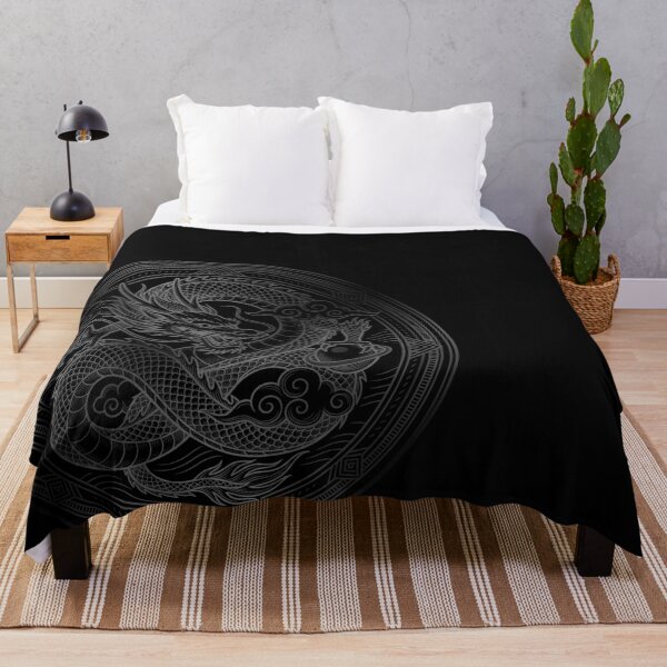 Item preview, Minimalist Japanese Dragon Crest - Celestial Ryū Aesthetic Line Art designed and sold by Hikariha Studio.
