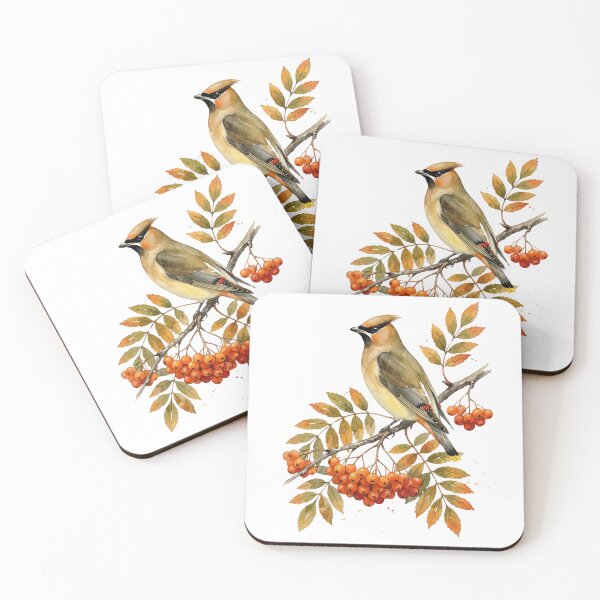 Item preview, Cedar Waxwing Rowan Berries designed and sold by Tiffany Roy.