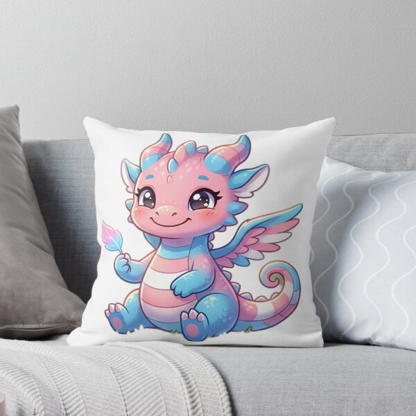 Item preview, Cute Trans Pride Dragon designed and sold by Curiosity-Shop.