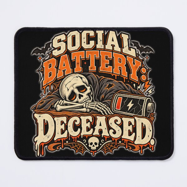 Item preview, Social Battery Deceased Vintage Skeleton designed and sold by THAT-ONE-TEE.