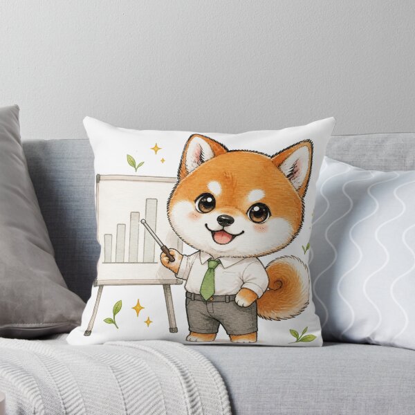 Item preview, Red Shiba Inu Presenting in a Meeting designed and sold by Kawaii Matcha Studio.