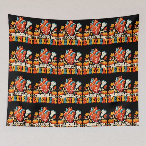 Item preview, Thankful For Every Beat Cardiac Sonographer Thanksgiving designed and sold by snailslowdance.