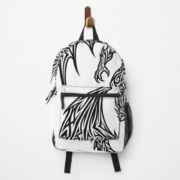 Item preview, Muscular Upright Dragon with Arched Wings – Tribal Swirl Dragon Knight Design designed and sold by DragonSerpent Ink.
