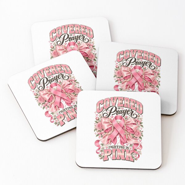 Item preview, Covered In Prayer Fighting In Pink Breast Cancer Faith Sticker designed and sold by GitSticker.
