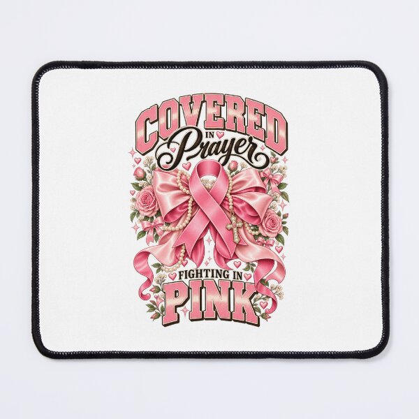 Item preview, Covered In Prayer Fighting In Pink Breast Cancer Faith Sticker designed and sold by GitSticker.