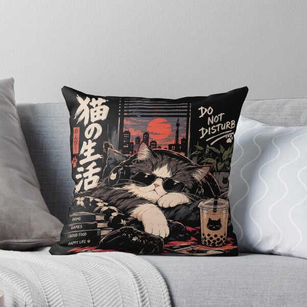 Item preview, Do Not Disturb - Gamer Cat Lo-Fi Tokyo Sunset Japanese Streetwear designed and sold by GenZFashion000.