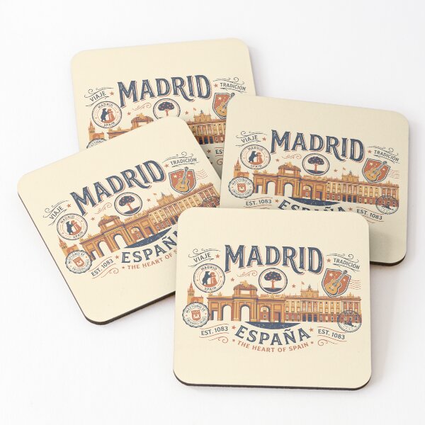 Item preview, Madrid Spain Vintage Travel Poster Heart Of Spain Landmark Art designed and sold by Amir Faysal.