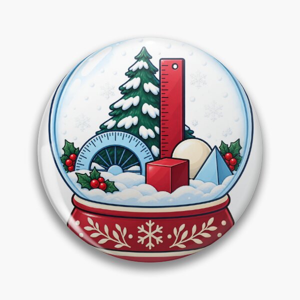Item preview, Christmas Geometry Tools and Shapes Snow Globe designed and sold by skyartdesign.