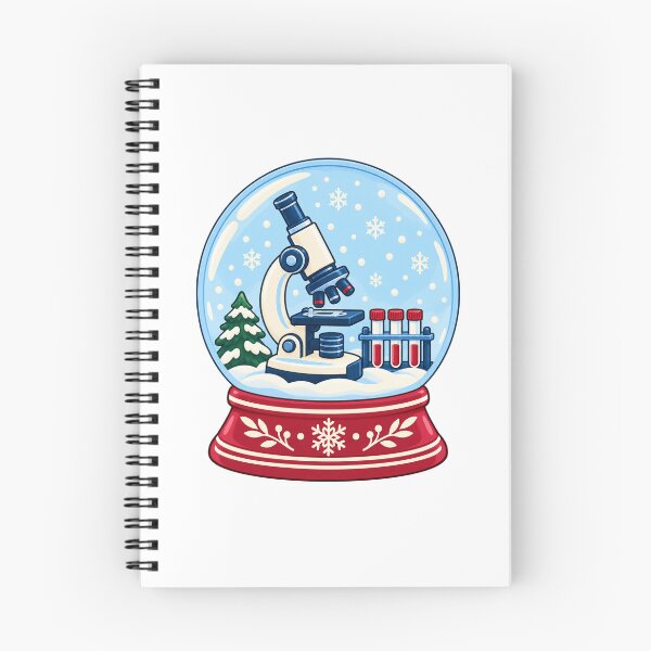 Item preview, Christmas Laboratory Microscope and Test Tubes Snow Globe designed and sold by skyartdesign.