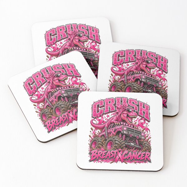 Item preview, Crush Breast Cancer Pink Monster Truck Awareness designed and sold by GitSticker.