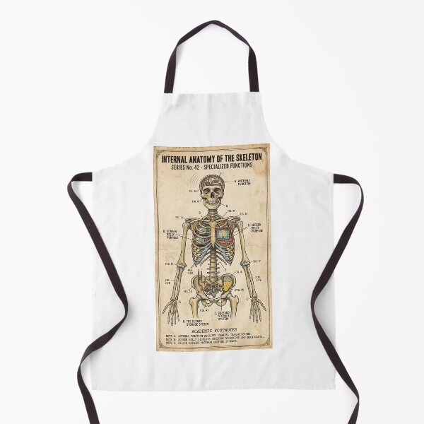 Item preview, Internal Anatomy Of The Skeleton Vintage Sci-Fi Robot Diagram Funny designed and sold by inkfluenceart.