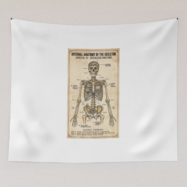 Item preview, Internal Anatomy Of The Skeleton Vintage Sci-Fi Robot Diagram Funny designed and sold by inkfluenceart.