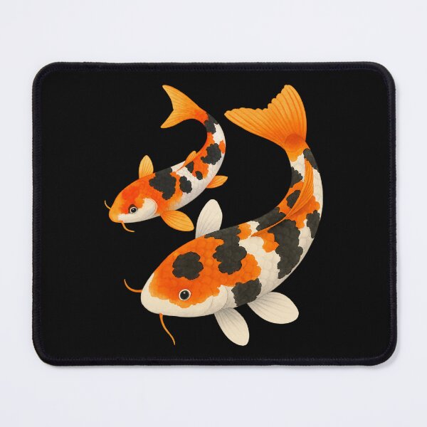 Item preview, Koi Fish and Baby Fry – Orange, Black and White Watercolor designed and sold by Madeline Binder Art & Design.