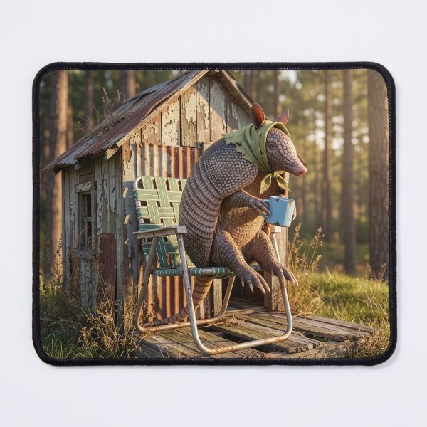 Item preview, Armadillo Has a Fresh Mug of Morning Joe designed and sold by Tridentulus.